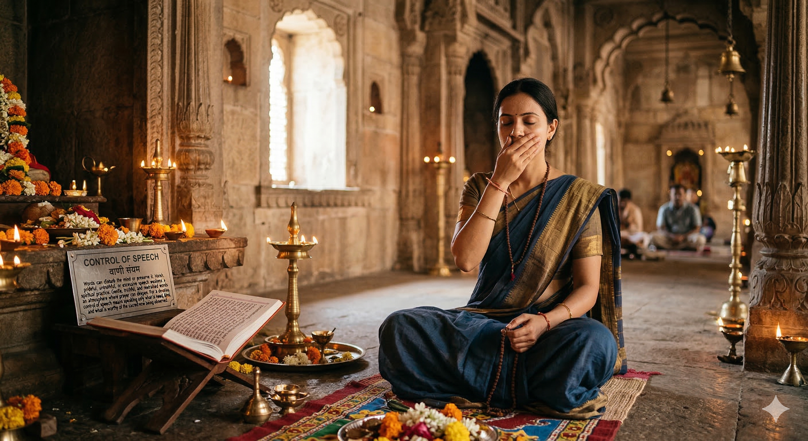 Control of speech devotional image